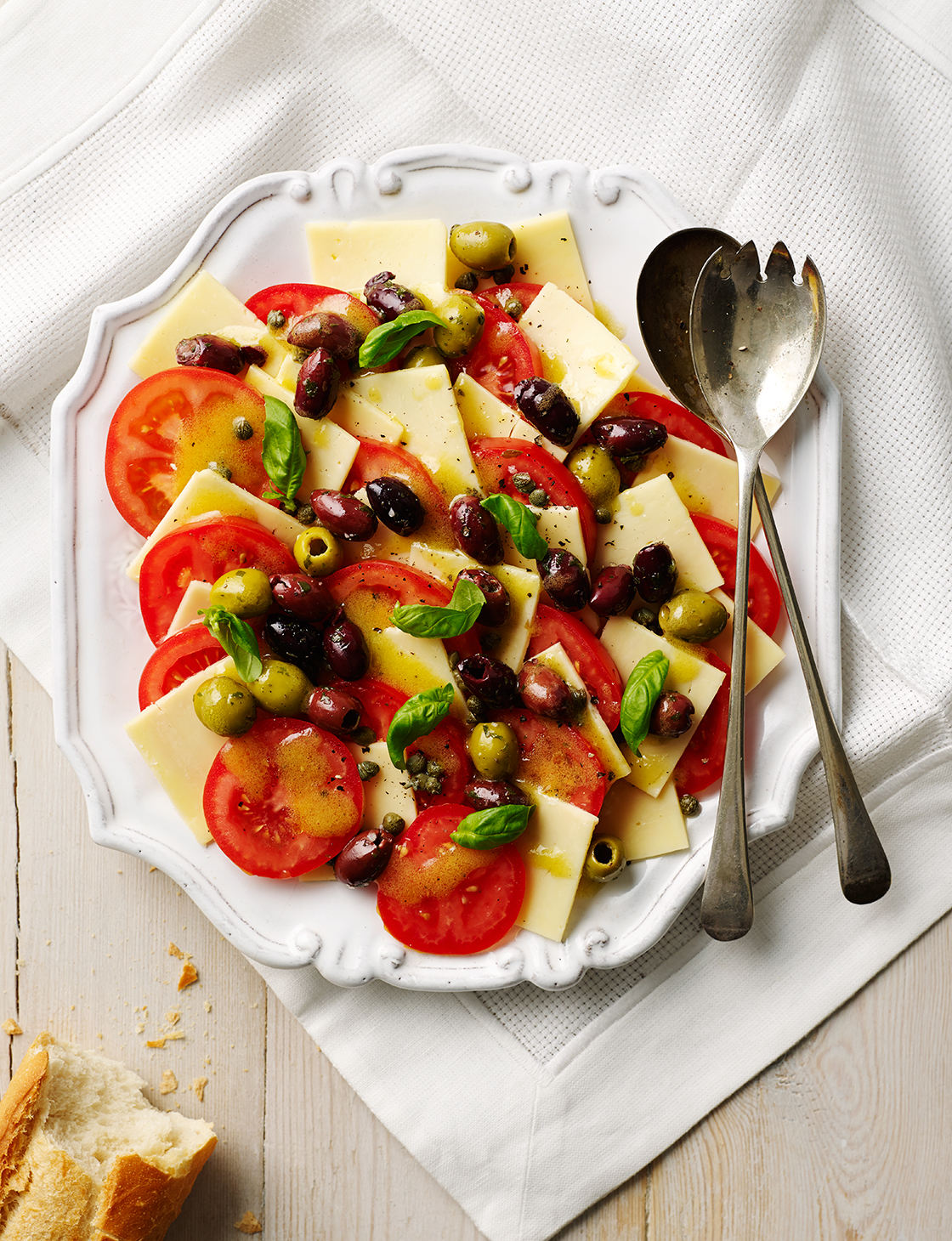 Cheese and tomato salad platter Sainsbury's Magazine