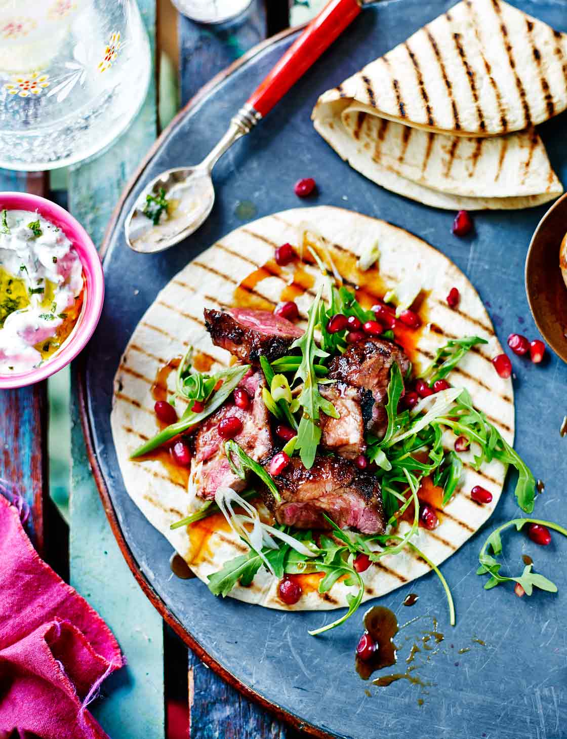 Persian spiced lamb wraps Sainsbury's Magazine
