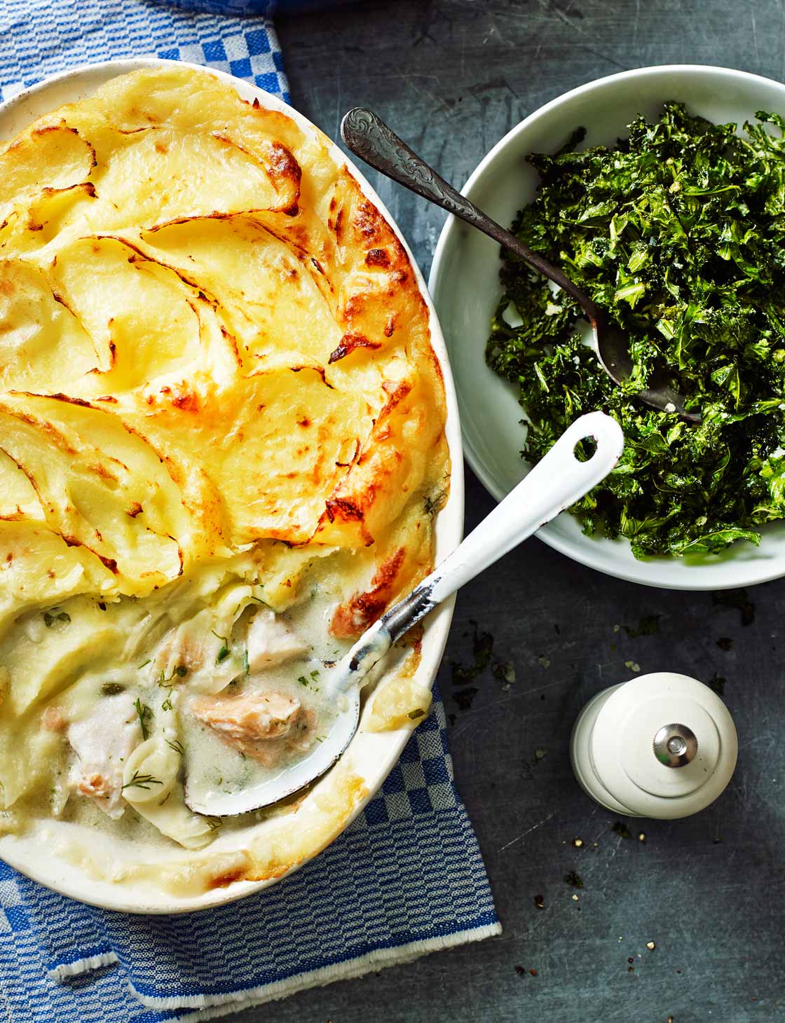Dairy Free Fish Pie With Crispy Kale Sainsbury S Magazine dairy free fish pie with crispy kale