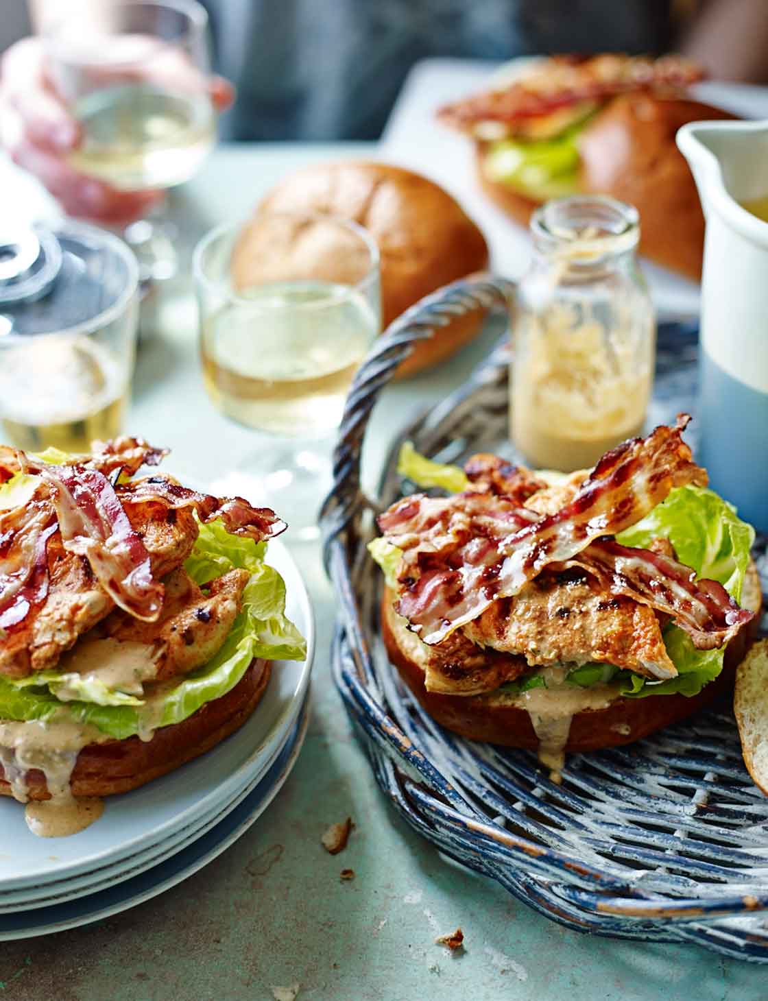 Barbecued chicken in brioche buns Sainsbury`s Magazine