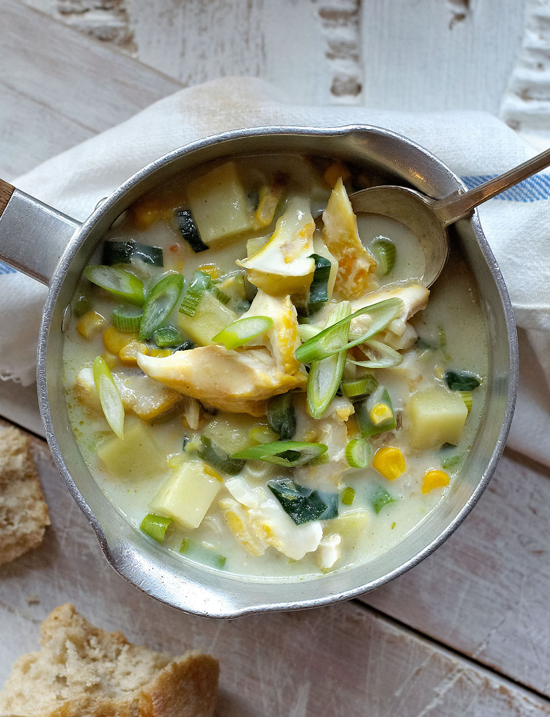 Spring Chowder Spring onion and haddock chowder | Sainsbury`s Magazine