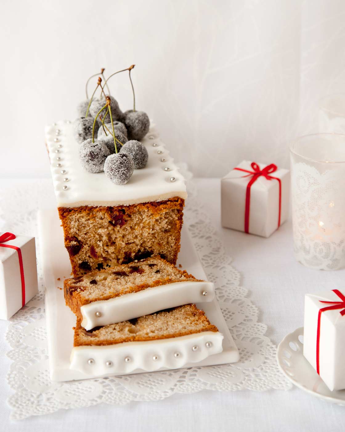 Iced cherry and almond cake | Sainsbury`s Magazine