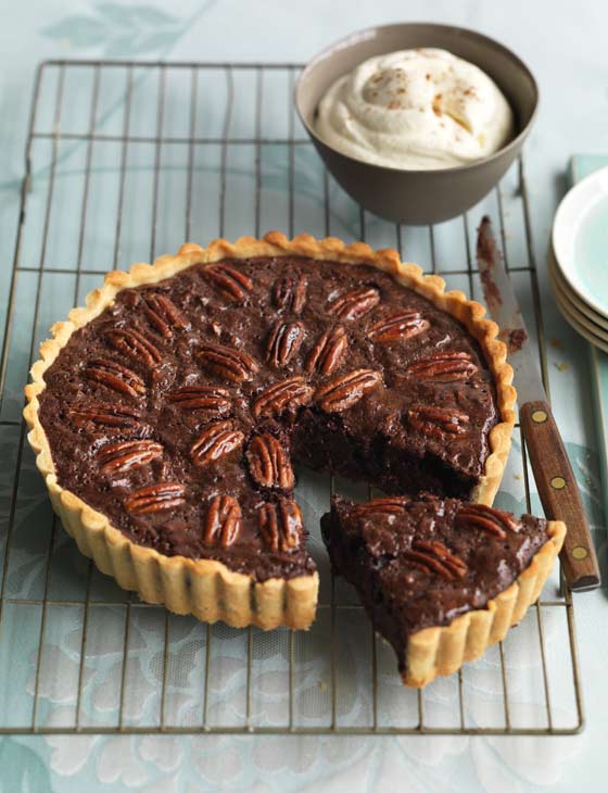 Spiced chocolate pecan pie | Sainsbury`s Magazine