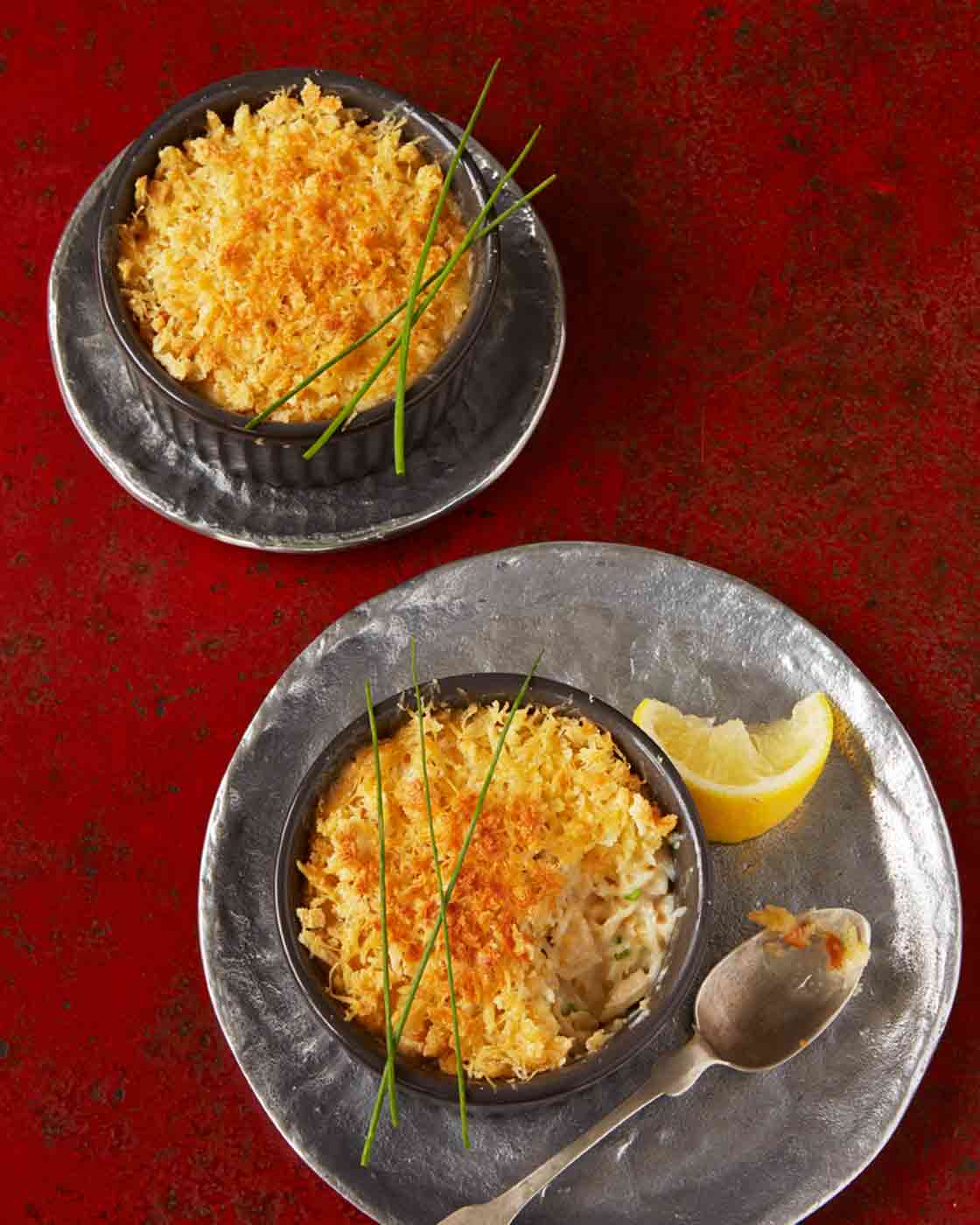 Crab mini gratins with Parmesan crumb Sainsbury`s Magazine