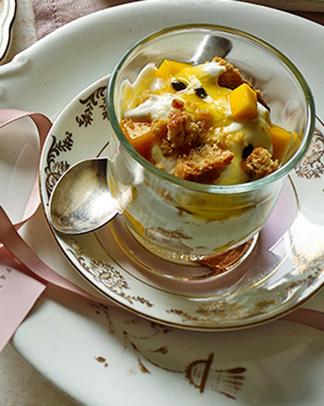 Passion fruit pots with cookie crumbs Sainsbury's Magazine