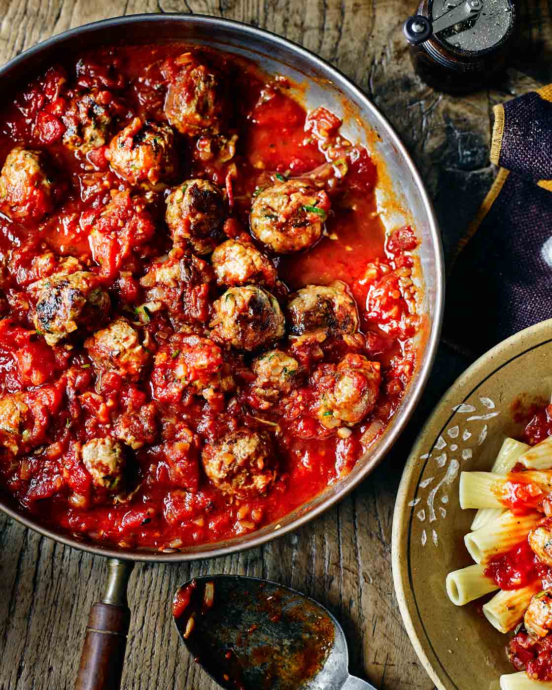 Turkey meatballs with rigatoni Sainsbury`s Magazine