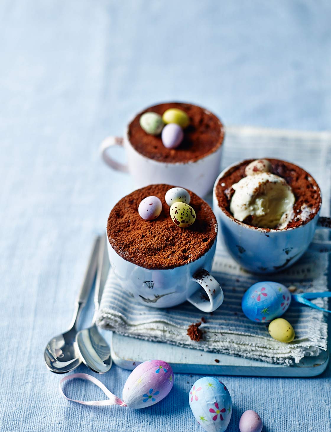 Warm chocolate truffle 'cup' cakes Sainsbury's Magazine