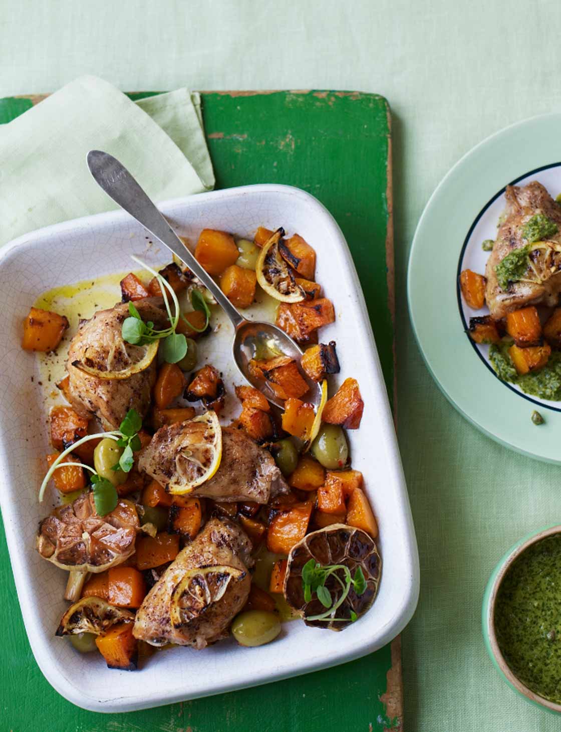 Sticky sumac chicken with watercress salsa Sainsbury`s Magazine