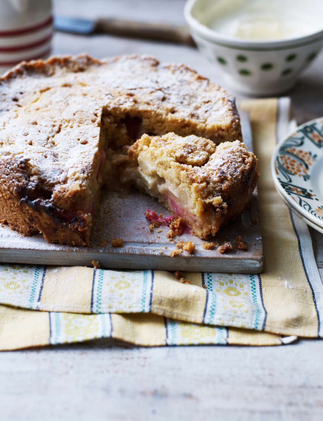 Deep rhubarb streusel cake | Sainsbury`s Magazine
