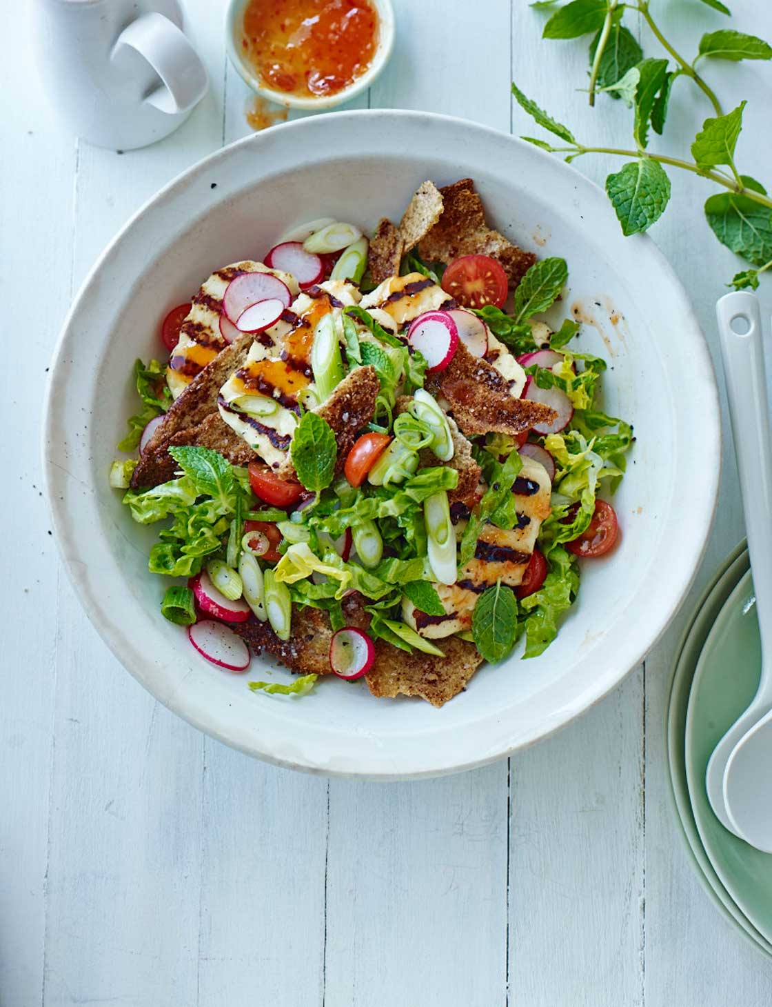 Halloumi fattoush salad | Sainsbury`s Magazine