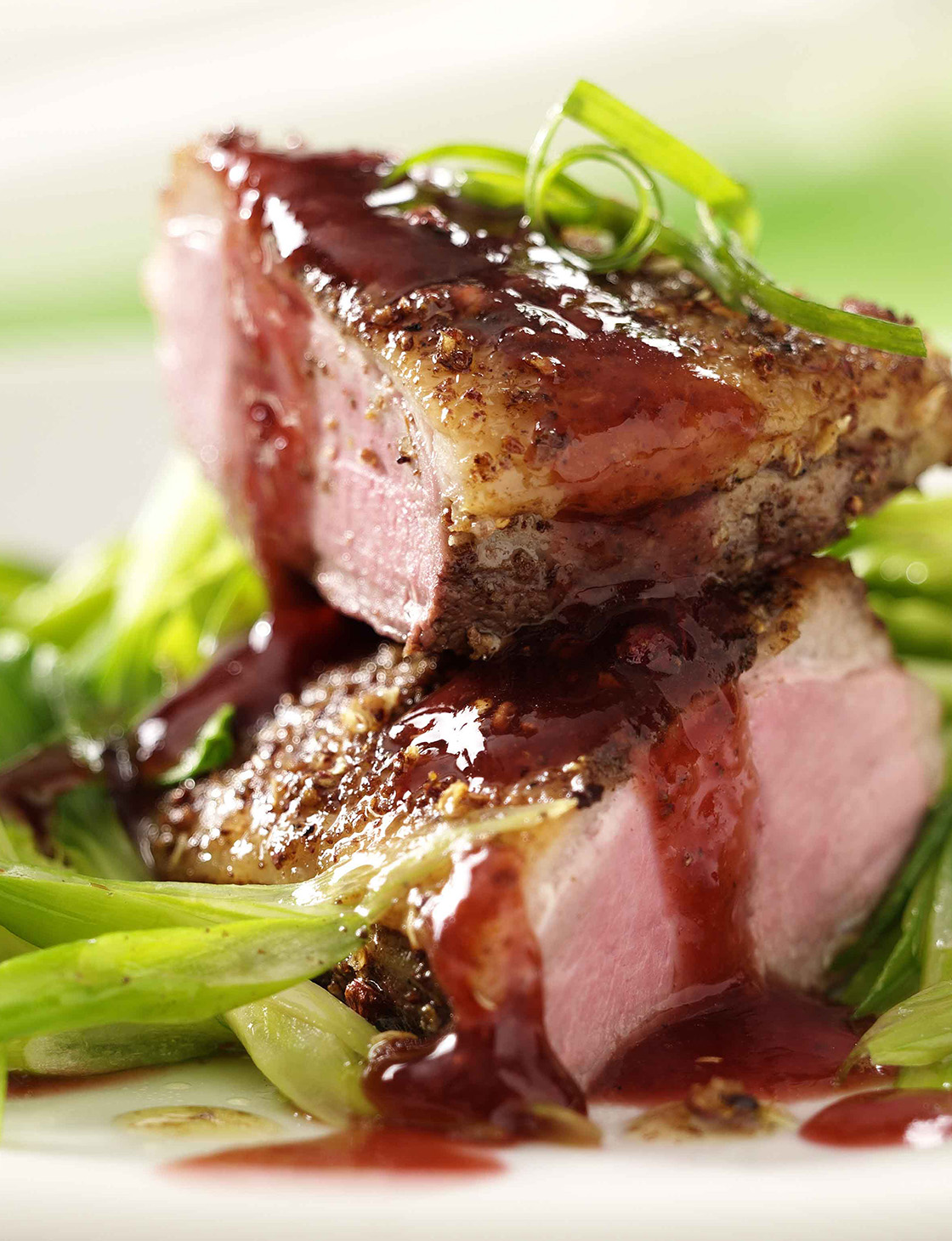 Crispy duck breast with plum star anise sauce | Sainsbury`s Magazine