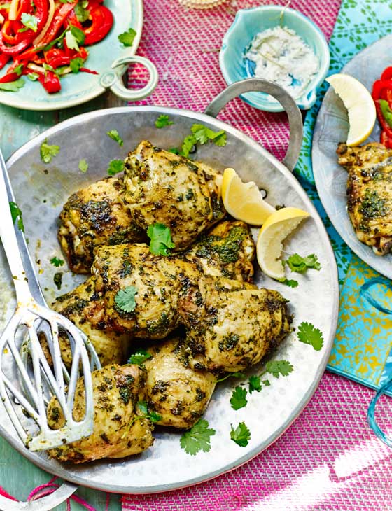 Barbecued chicken with chermoula | Sainsbury`s Magazine