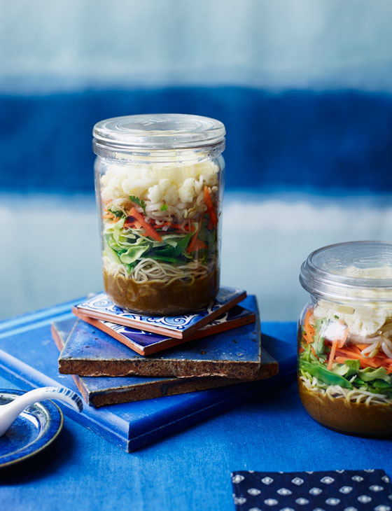 Spiced vegetable ‘pot noodles’ Sainsbury`s Magazine
