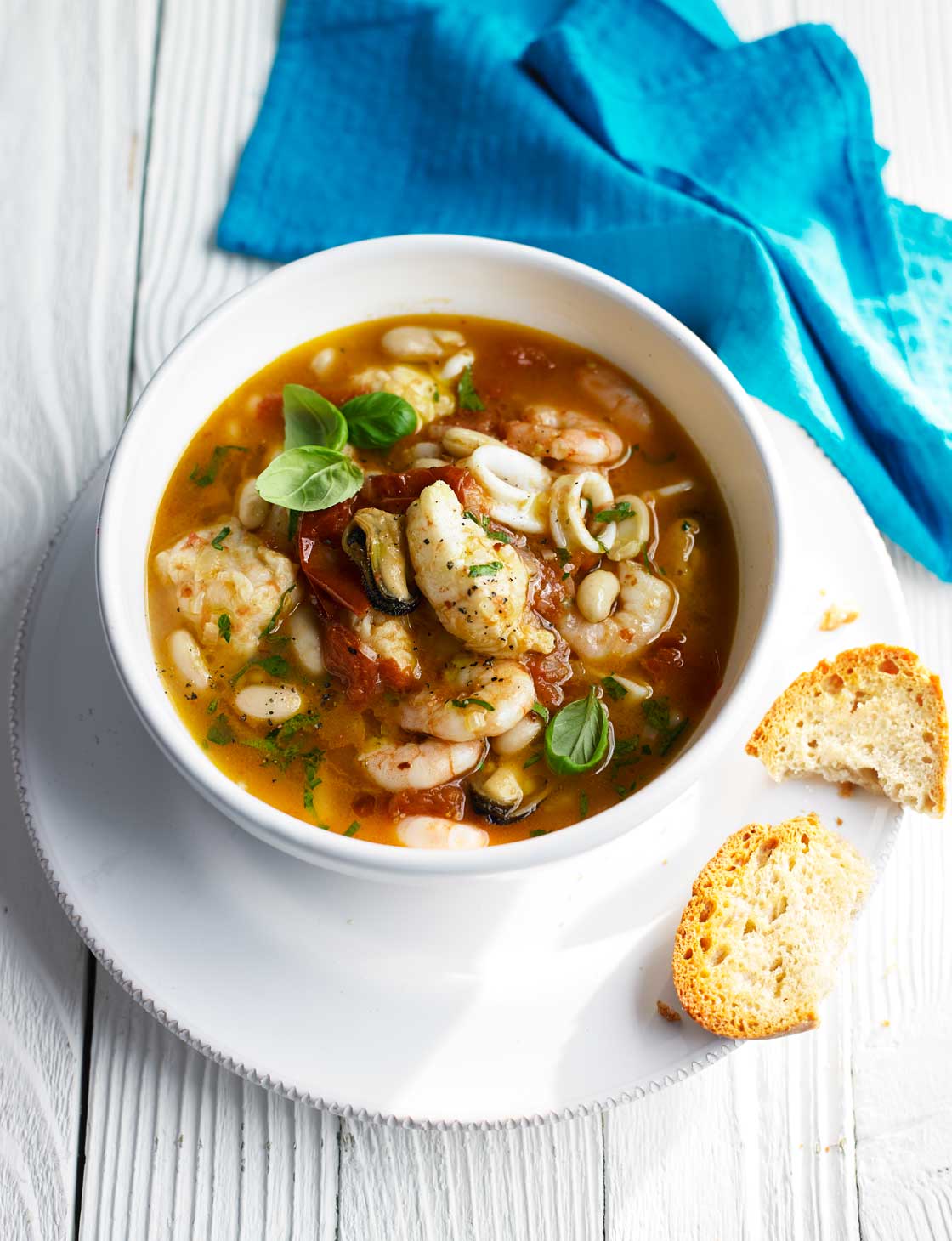 Seafood Stew With Garlic Sourdough Sainsbury S Magazine