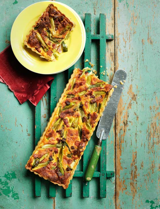Spring onion and bacon tart | Sainsbury`s Magazine