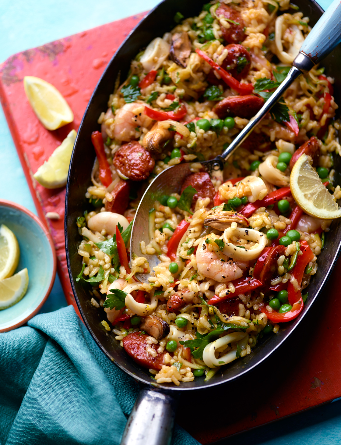 30-minute seafood paella | Sainsbury`s Magazine