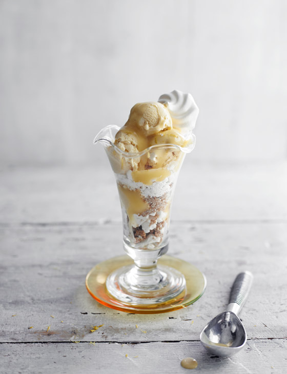 Limoncello meringue icecream sundaes Sainsbury`s Magazine