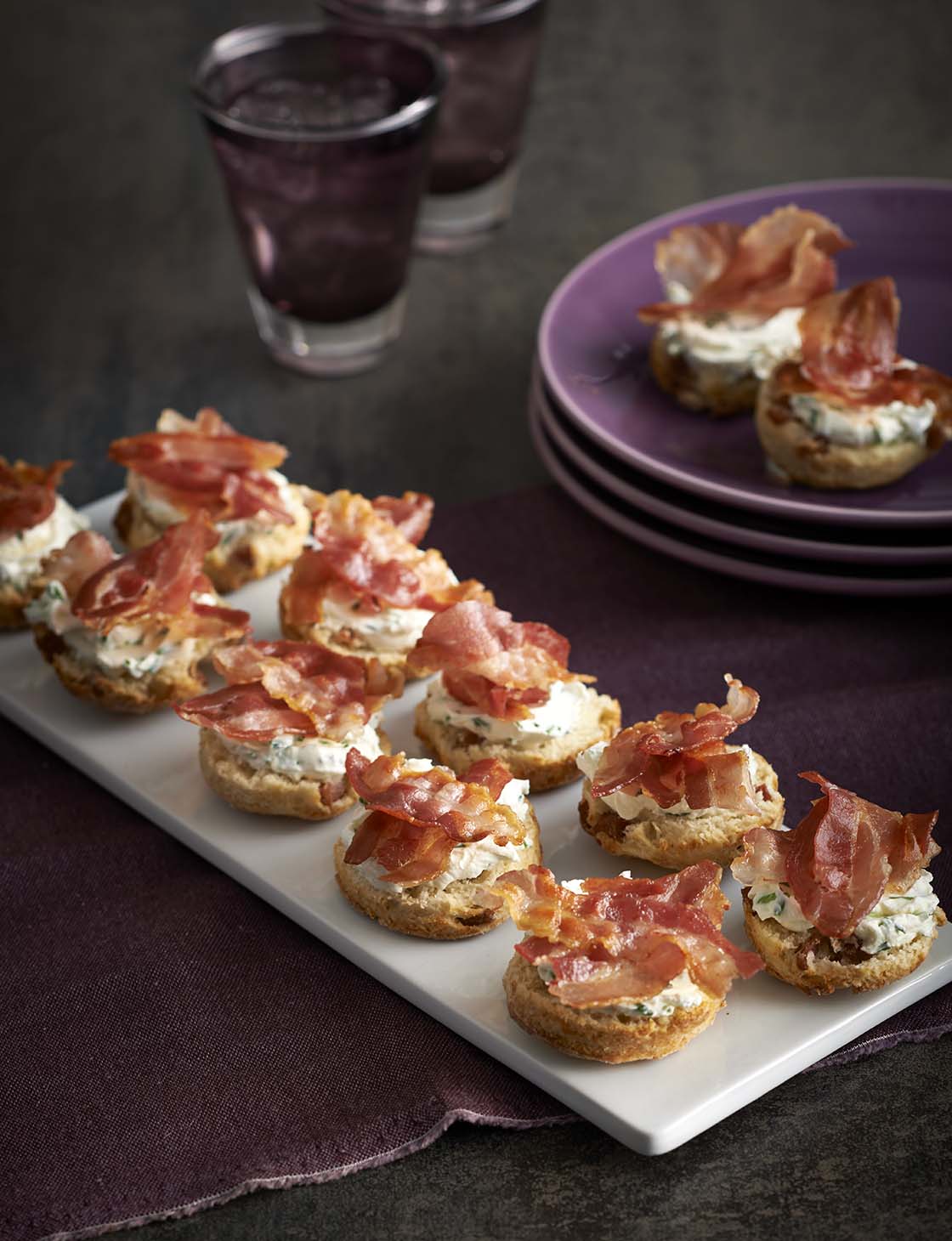 Cheese and pancetta scones with crispy pancetta shards Sainsbury`s