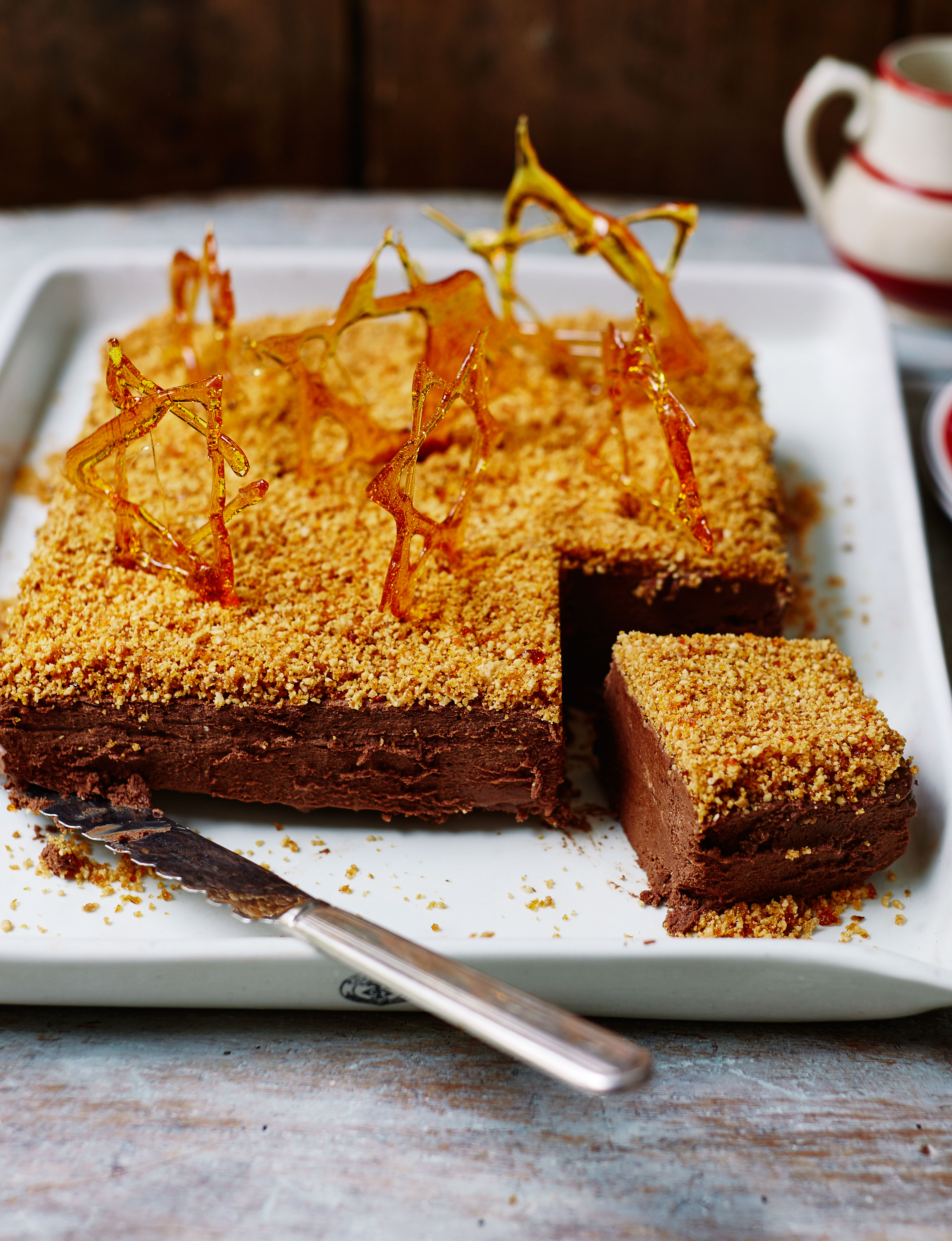 Chocolate and hazelnut praline marquise Sainsbury's Magazine