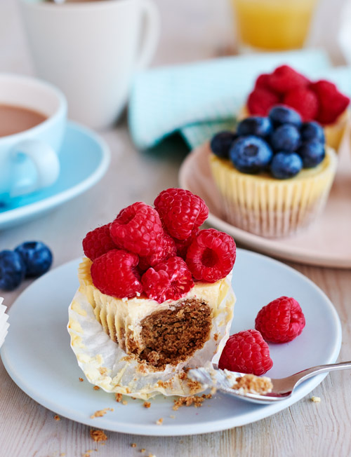 Lowfat cheesecake breakfast muffins Sainsbury's Magazine