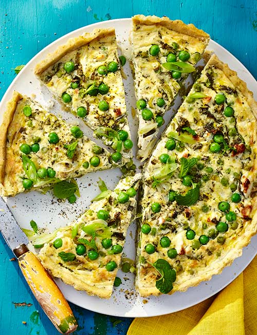 Pea, feta and mint tart | Sainsbury`s Magazine