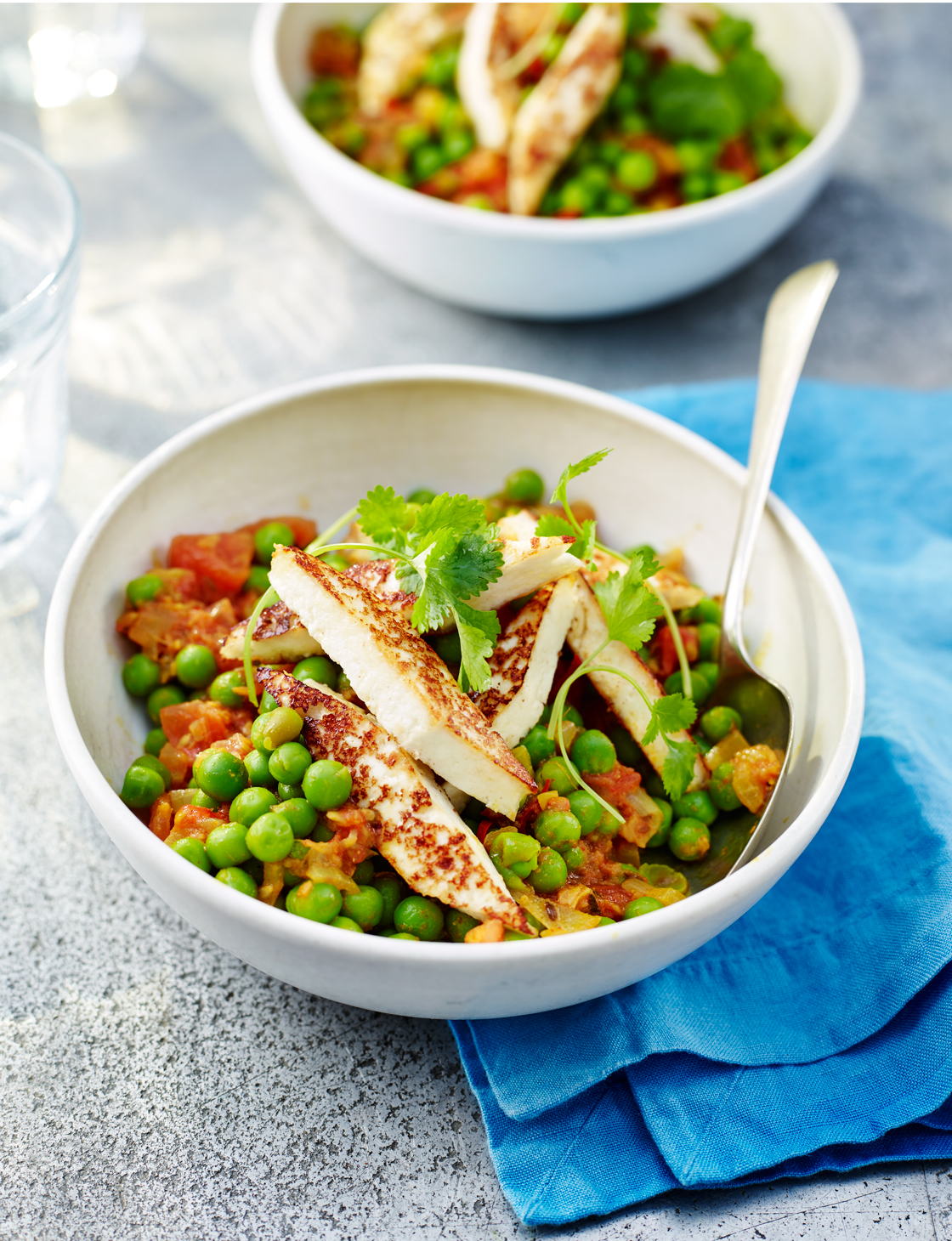 Mattar paneer (a medium curry of peas, tomatoes and Indian cheese) Sainsbury's Magazine