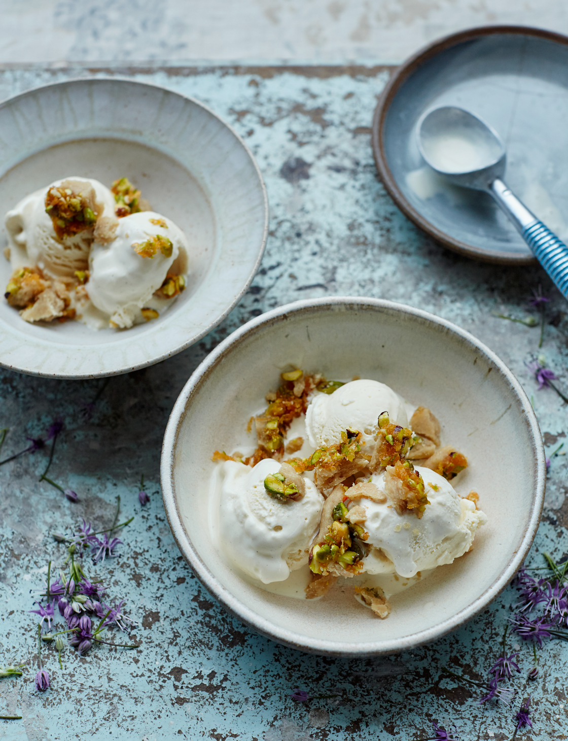 Ice cream with carrot and pistachio halva Sainsbury's Magazine