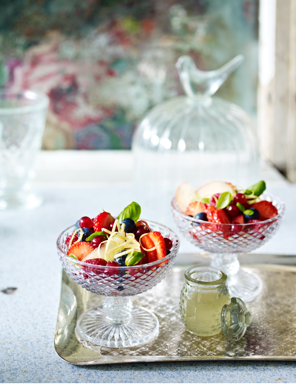 Basil and lemon summer berry salad Sainsbury`s Magazine