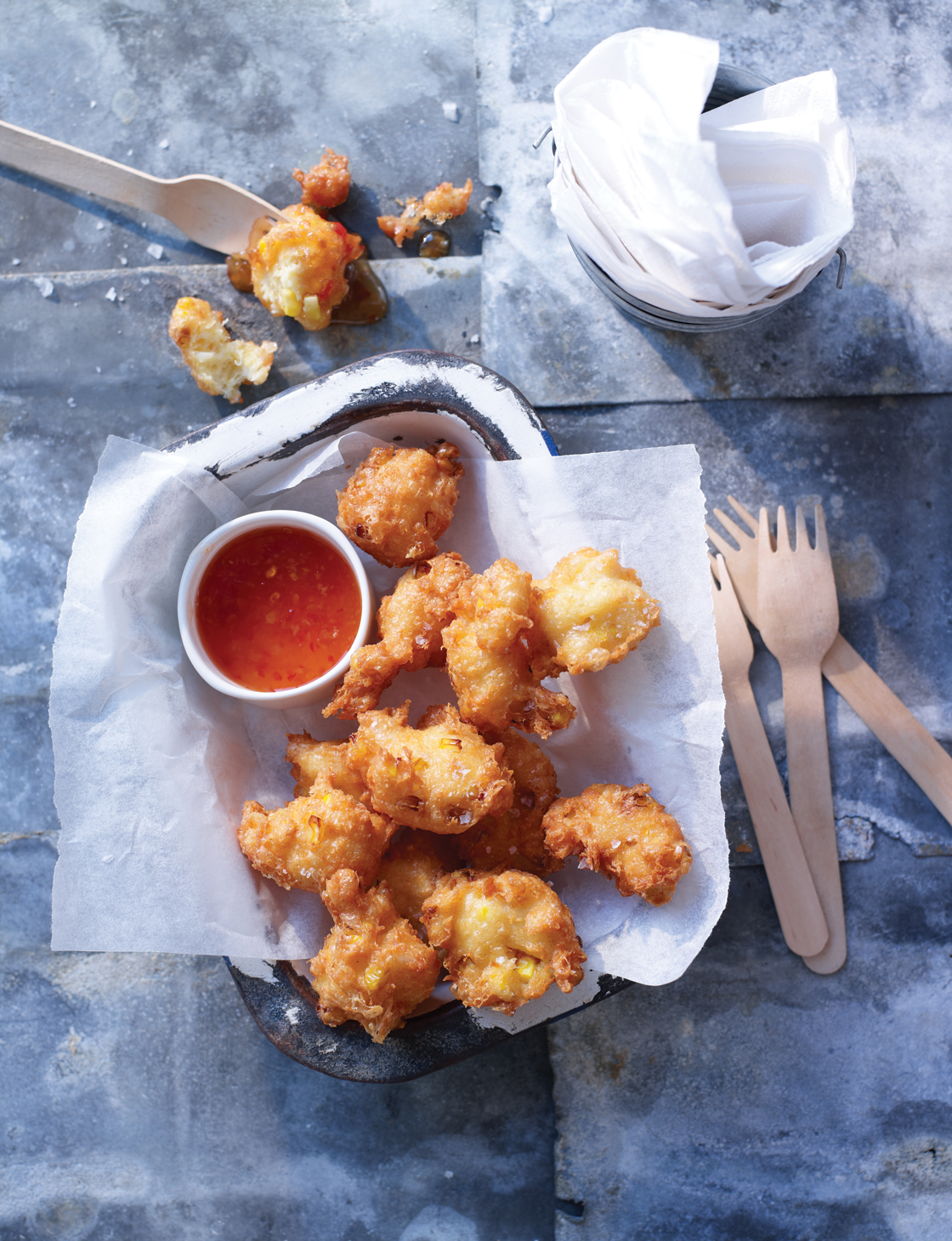 Crab and sweetcorn fritters | Sainsbury`s Magazine