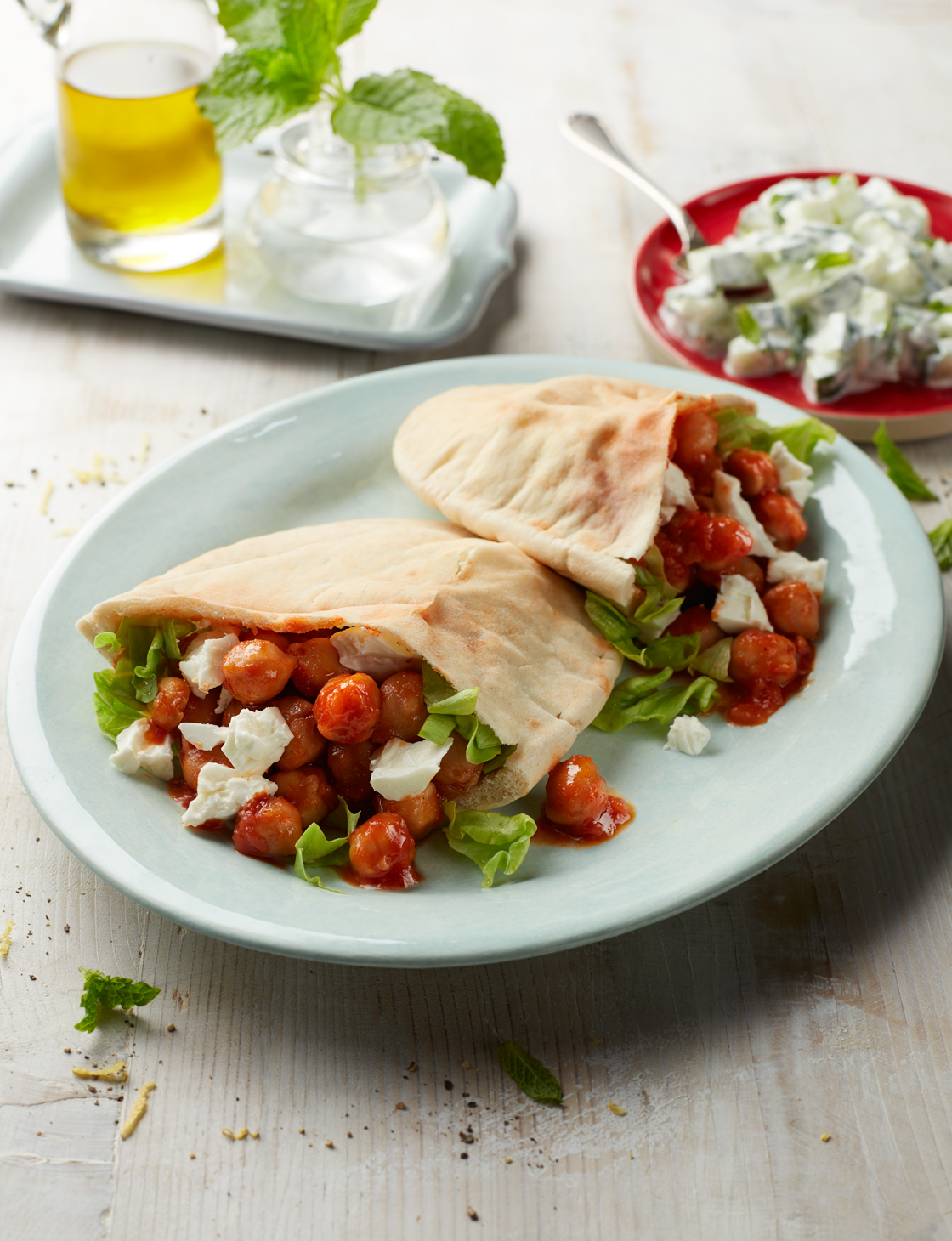 Greek meze pitta pockets Sainsbury`s Magazine