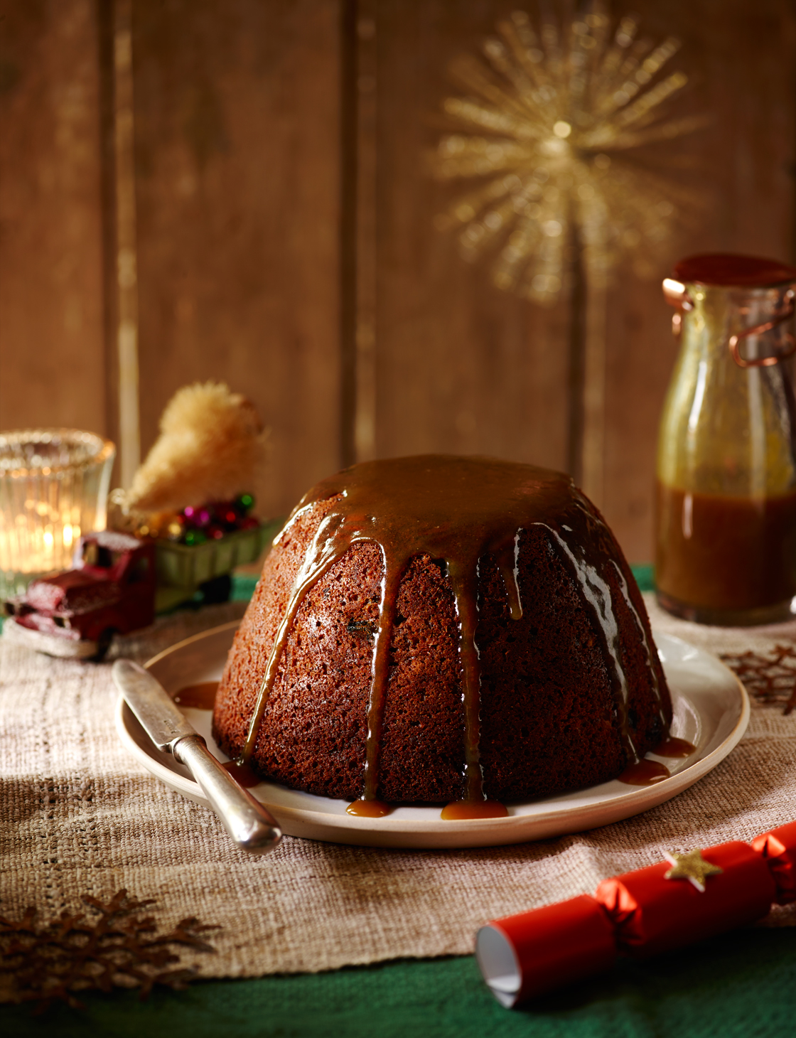 Sticky toffee apple and date Christmas pudding | Sainsbury`s Magazine