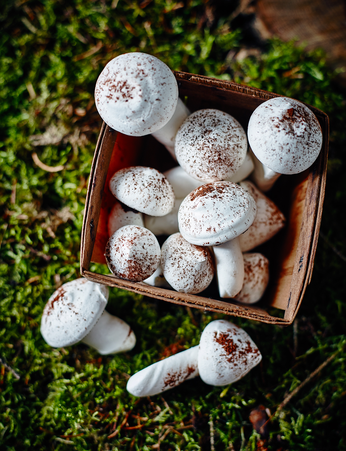 Meringue mushrooms Sainsbury`s Magazine