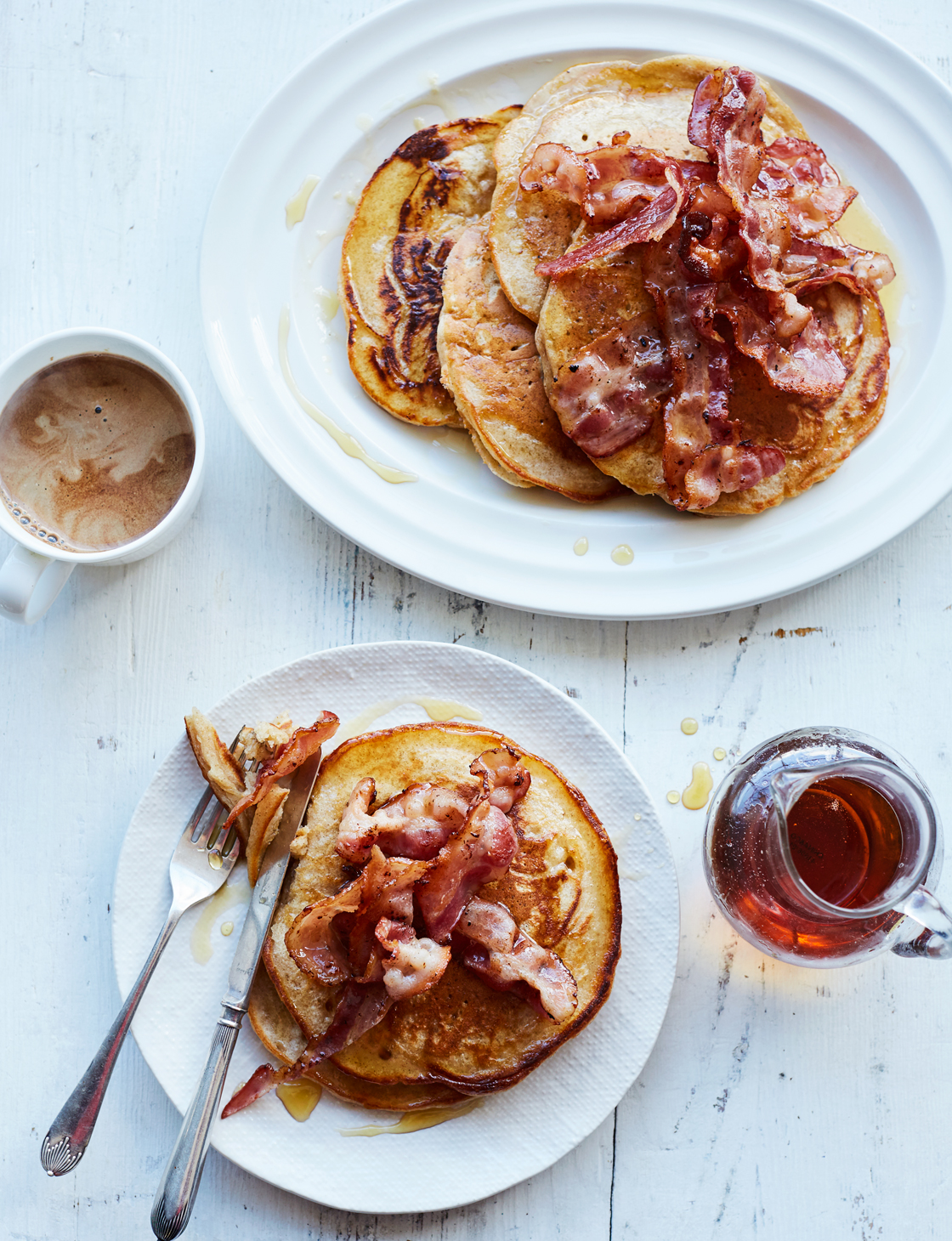 Gisela Graham’s buttermilk cinnamon pancakes with crispy bacon recipe