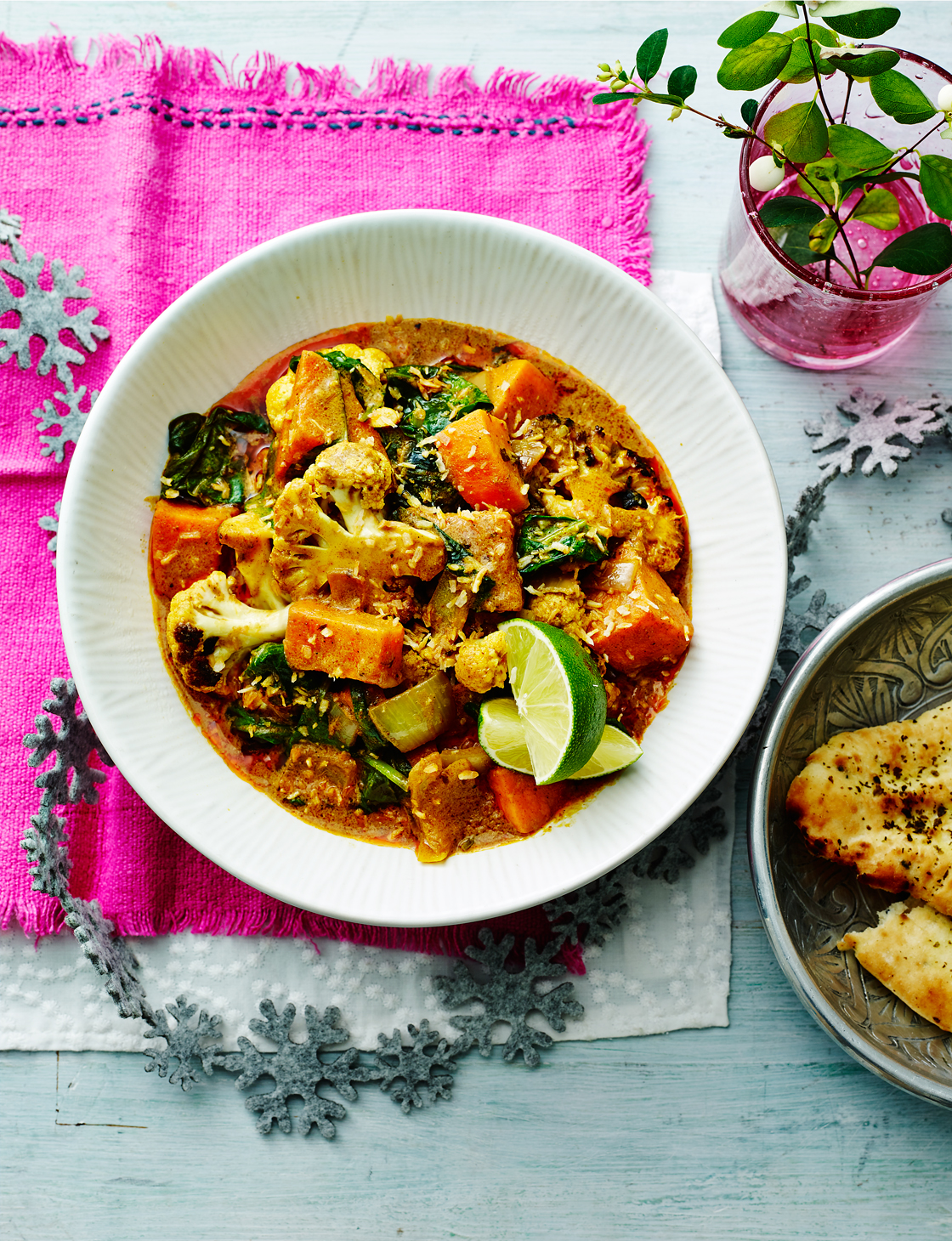Charred cauliflower and coconut curry recipe | Sainsbury`s Magazine