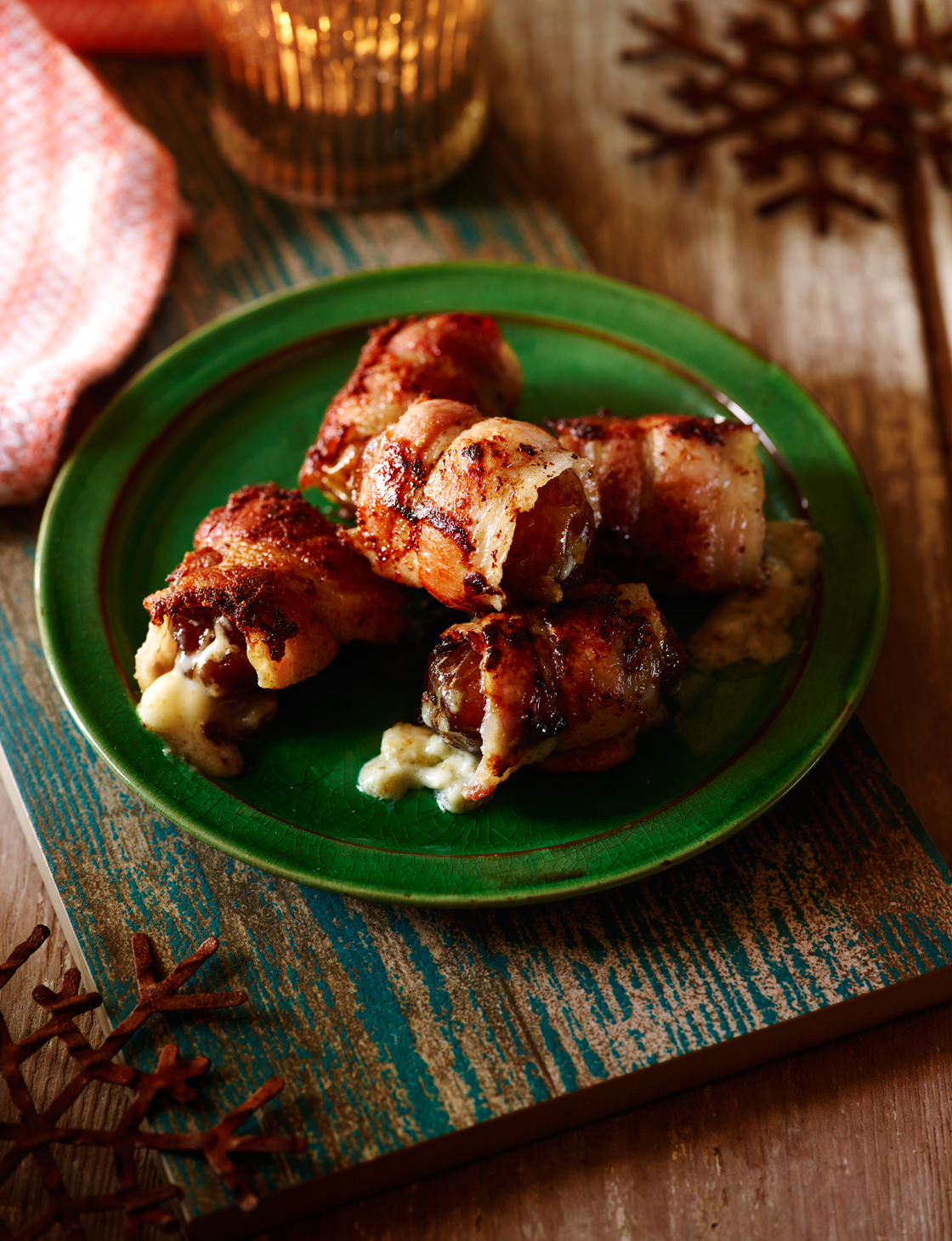 Blue cheese and bacon-wrapped dates recipe | Sainsbury`s Magazine