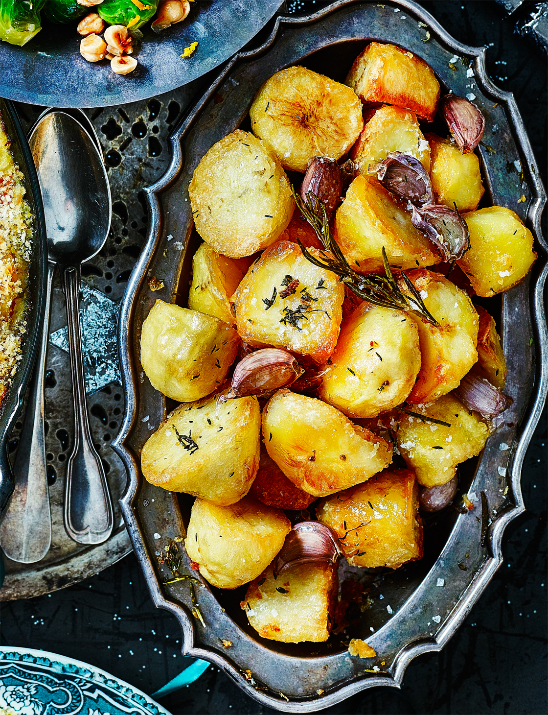 Garlic and herb roast potatoes