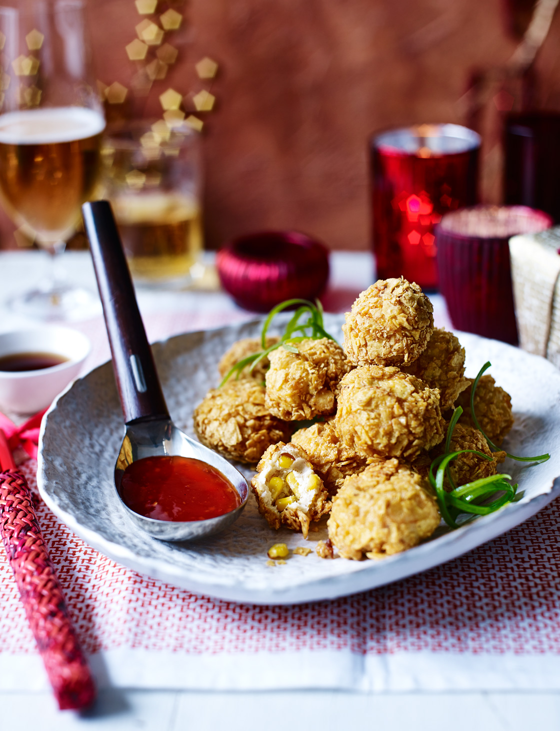 Crispy chicken bites with sweet chilli dip recipe Sainsbury's Magazine