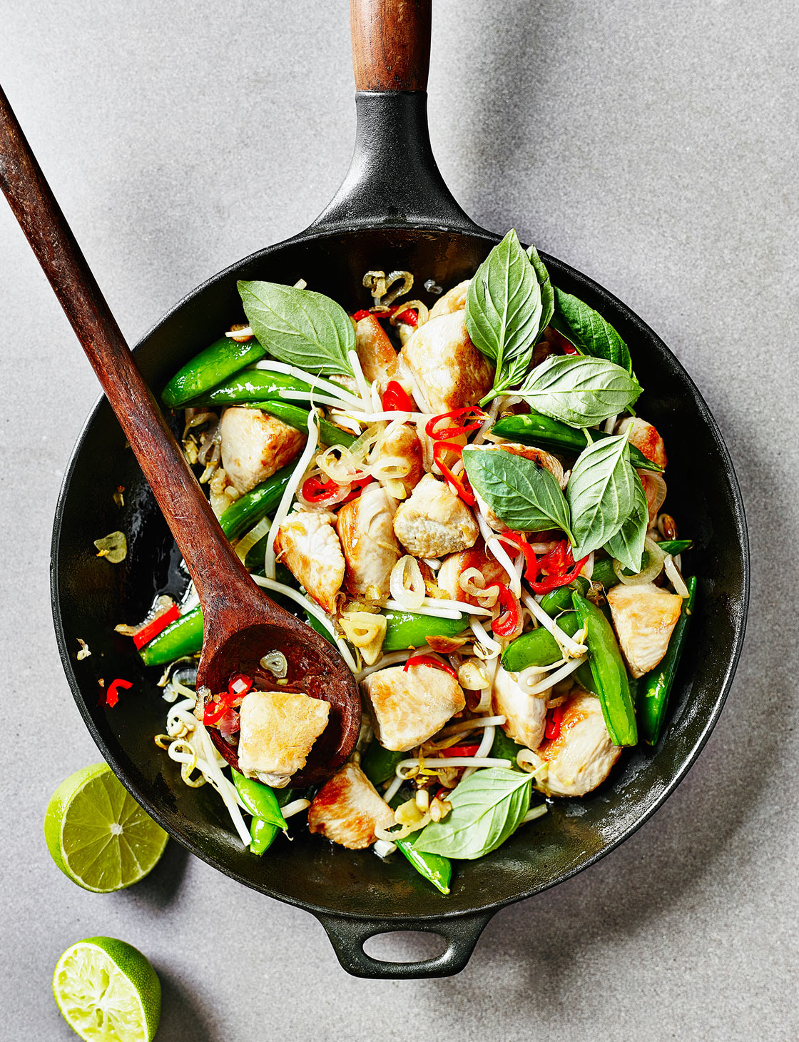 Thai turkey stir-fry with chilli and basil recipe | Sainsbury`s Magazine