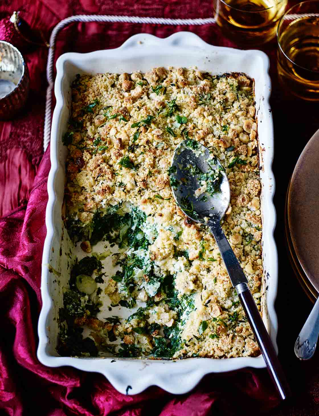 Spinach and ricotta crumble recipe Sainsbury`s Magazine