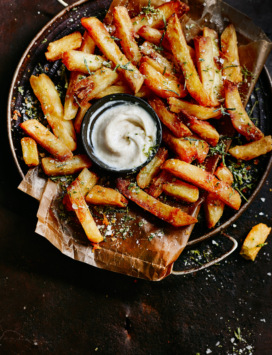Chunky double-cooked chips Chunky double-cooked chips