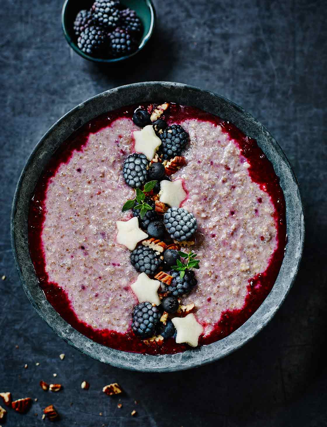 Blackberry quinoa porridge recipe | Sainsbury`s Magazine