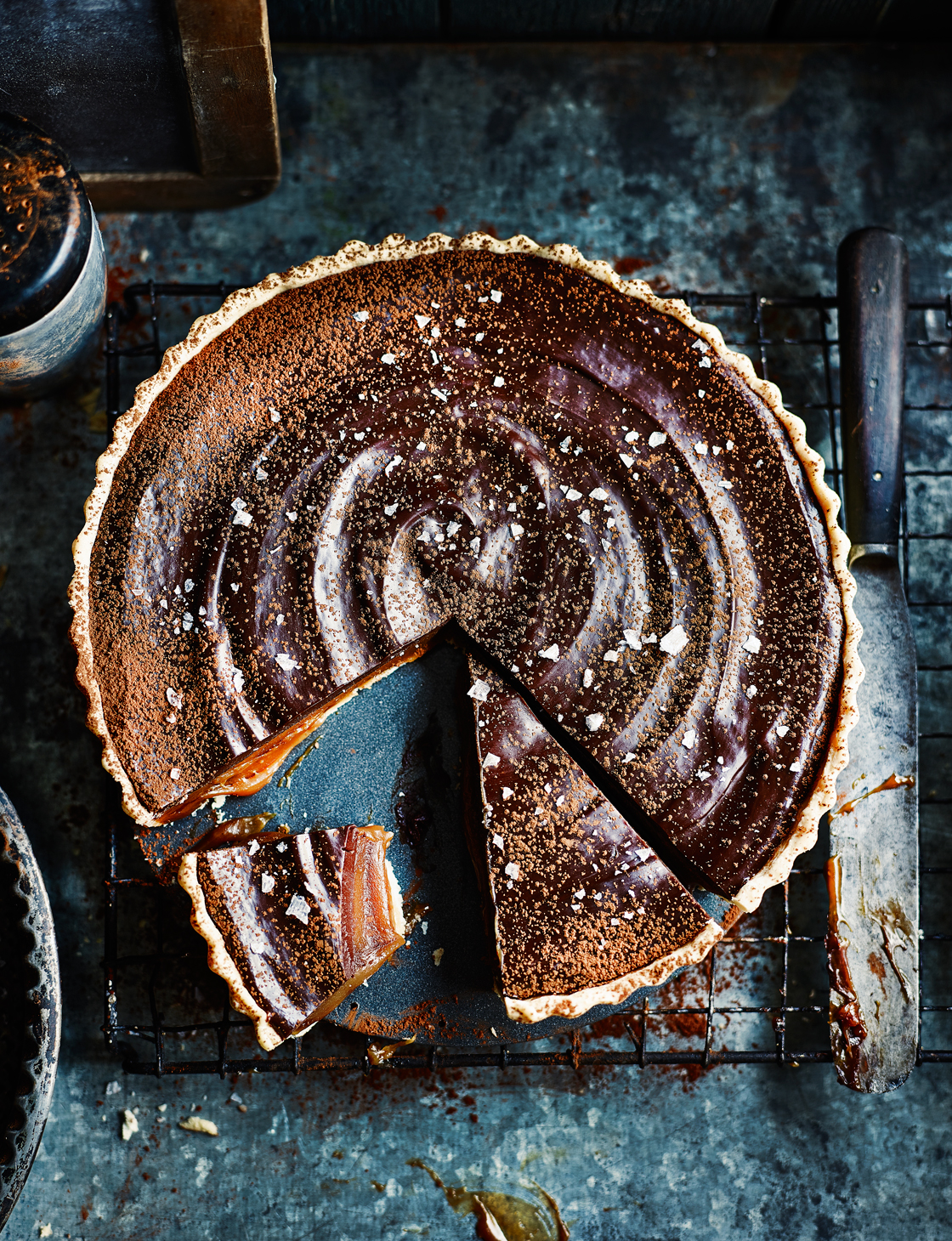 Miso butterscotch chocolate tart recipe | Sainsbury`s Magazine
