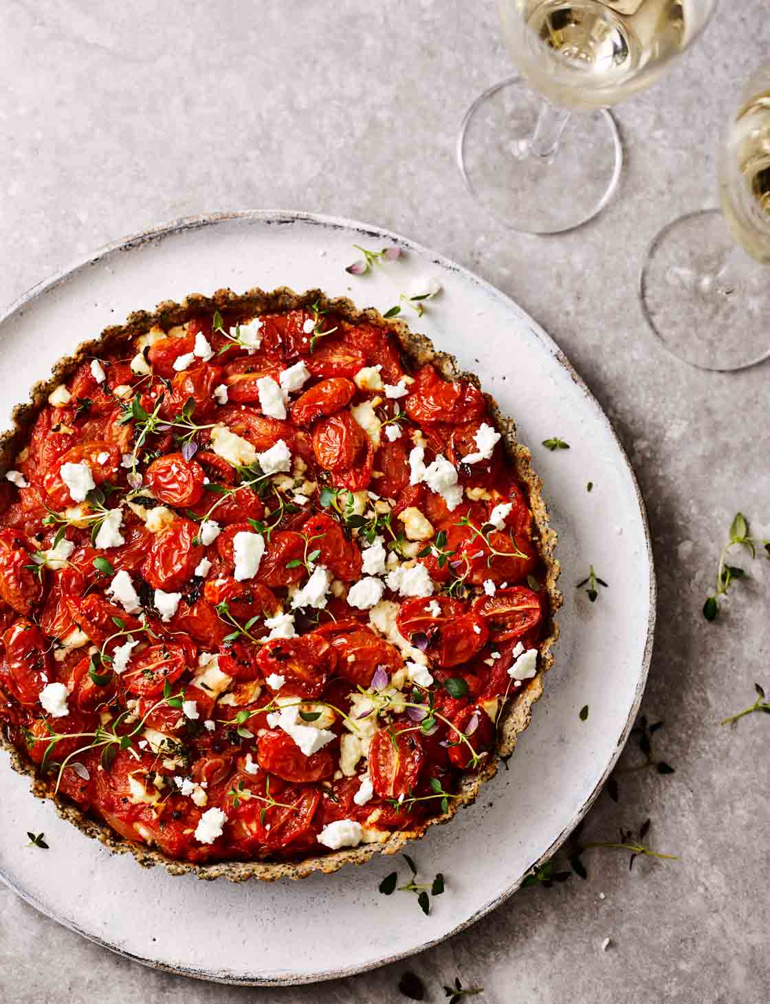 Tomato and feta tart recipe Sainsbury`s Magazine