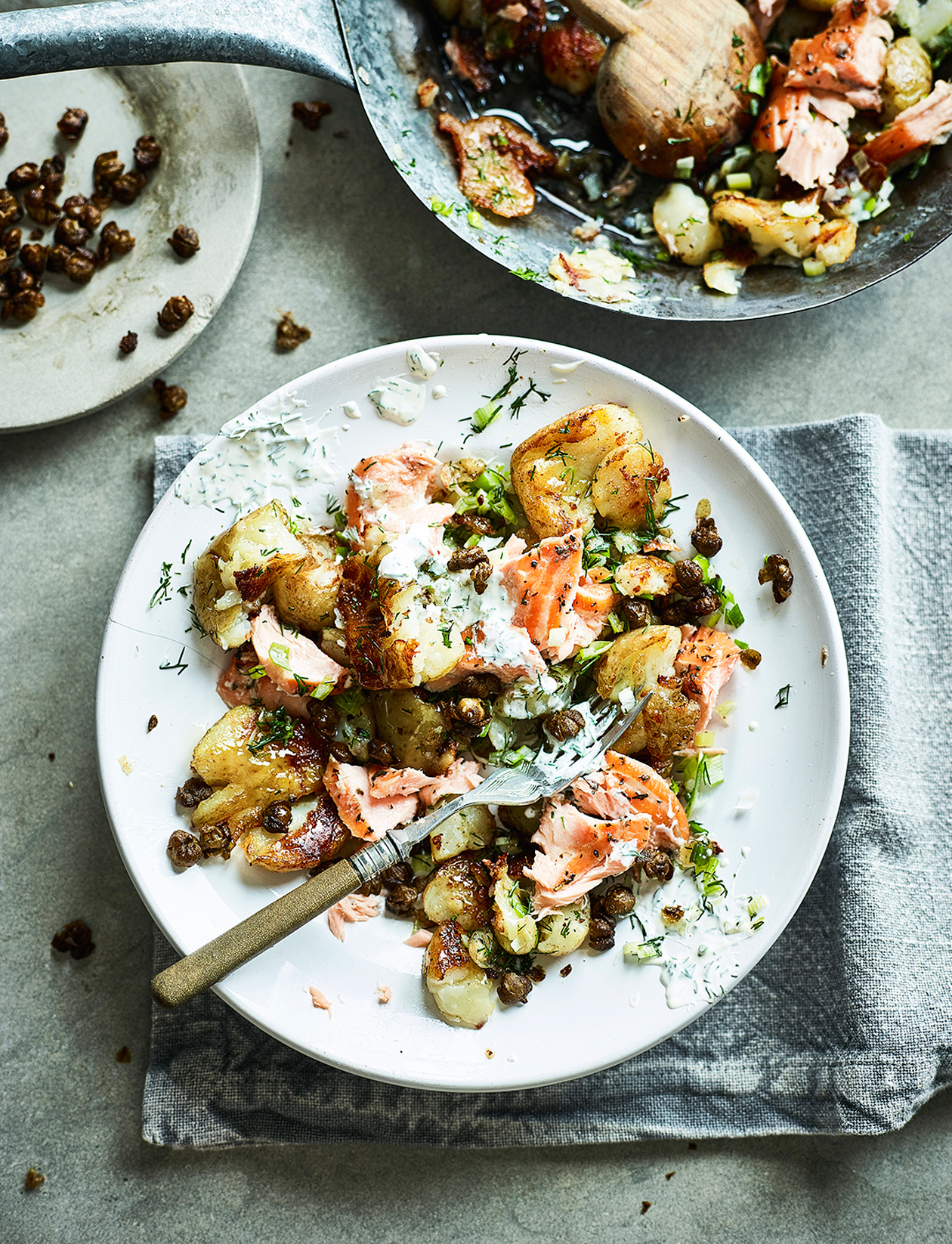Smashed salmon hash recipe | Sainsbury`s Magazine