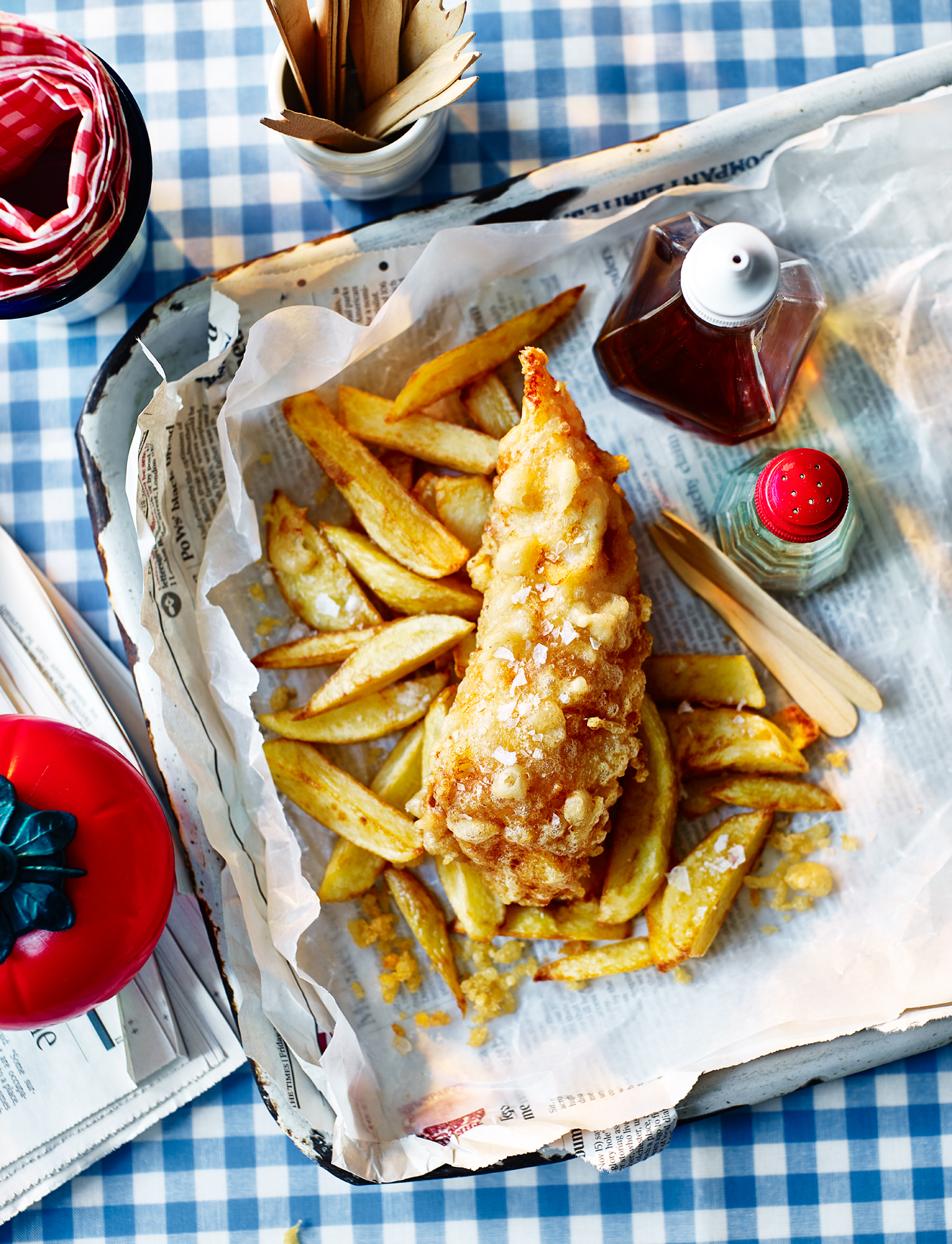 Homemade tempura batter fish and chips recipe Sainsbury`s Magazine