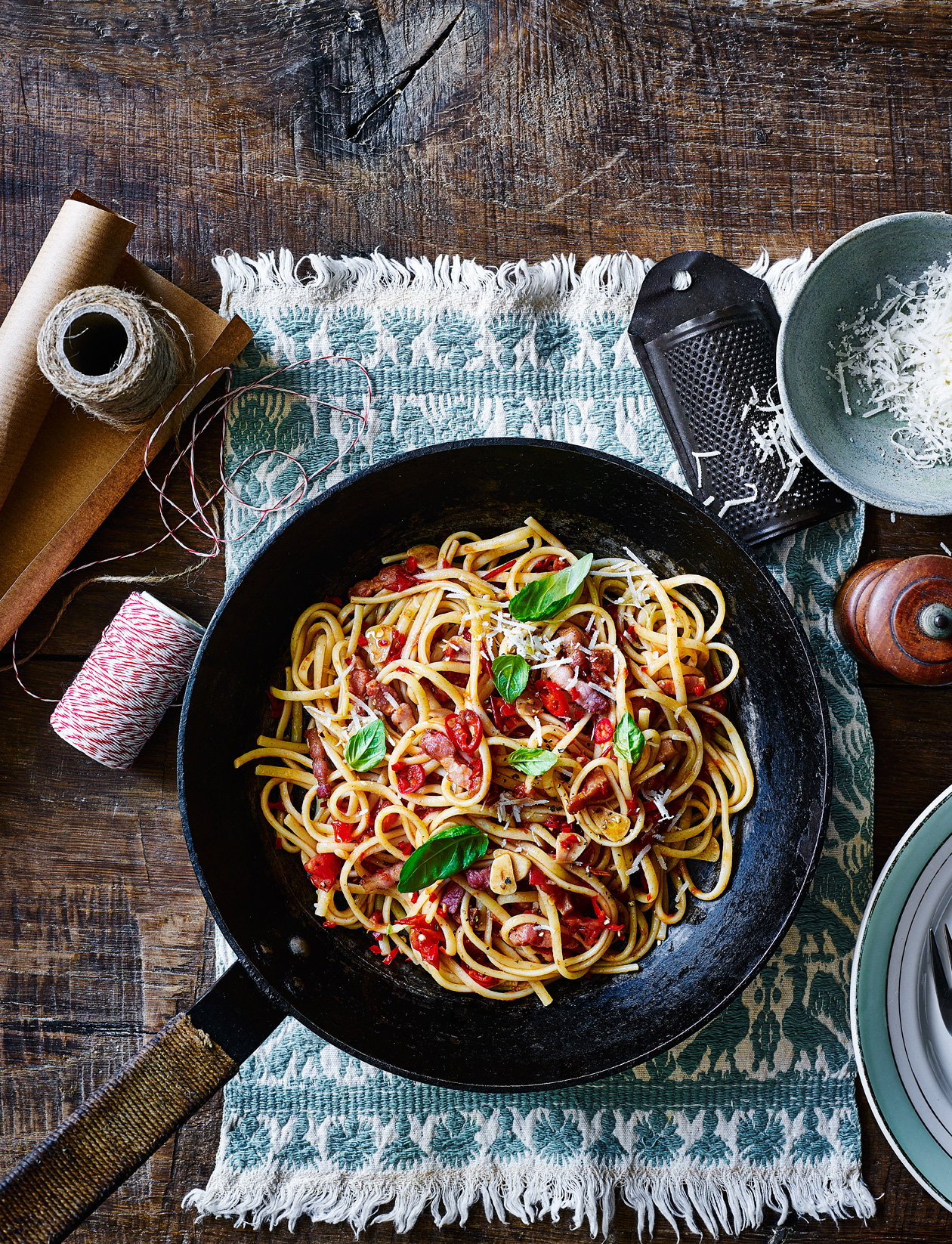 One-pan pancetta and chilli linguini recipe | Sainsbury`s Magazine