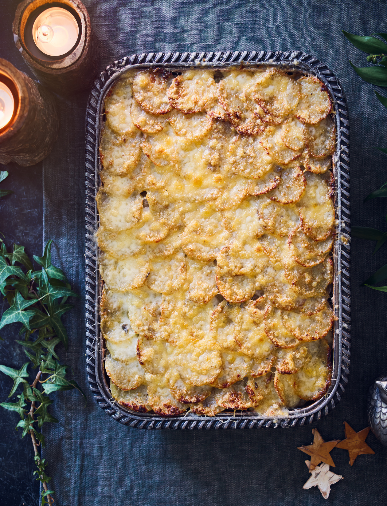 Potatoes boulangère with sage and chestnuts recipe Sainsbury`s Magazine