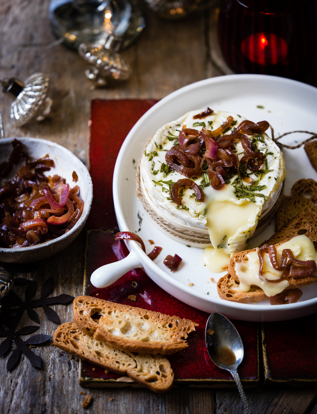 Baked Camembert with onions recipe Sainsbury`s Magazine