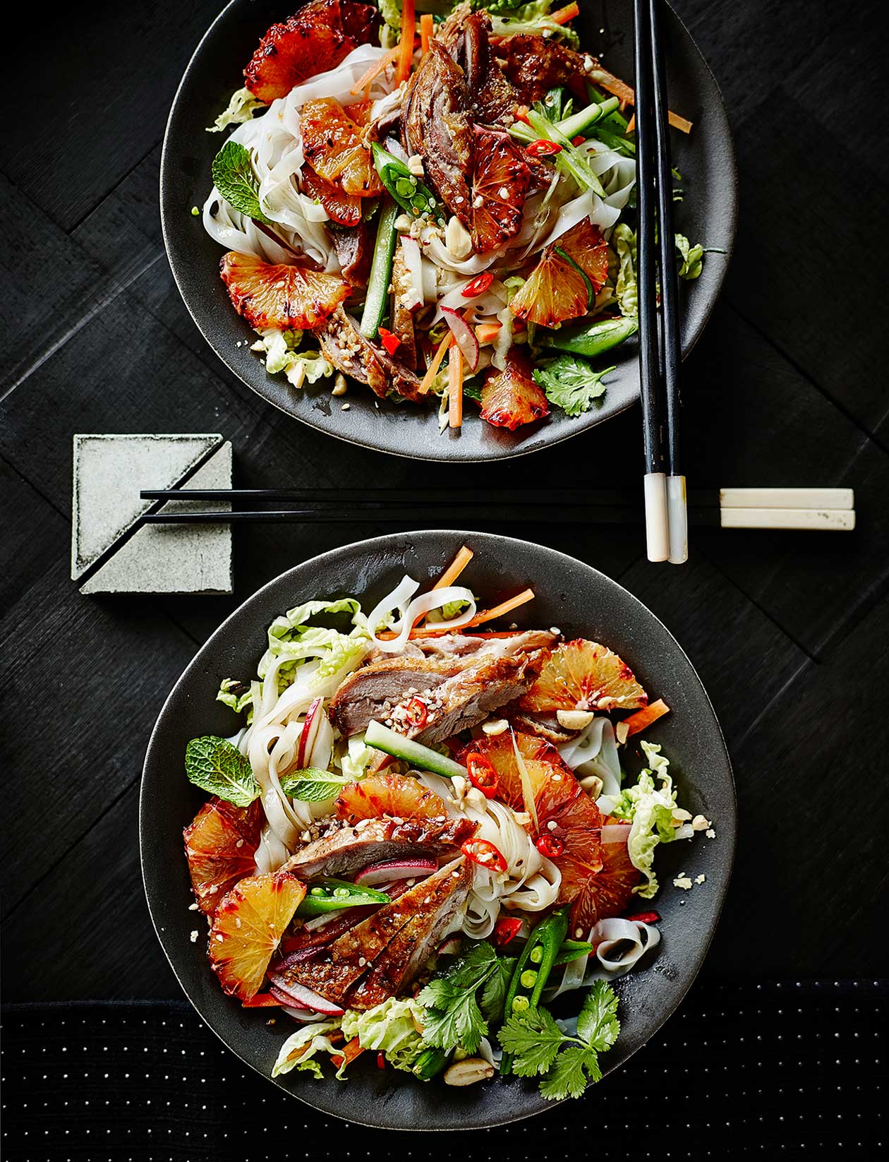 orange dressing for duck salad Warm duck, orange, watercress and hazelnut salad