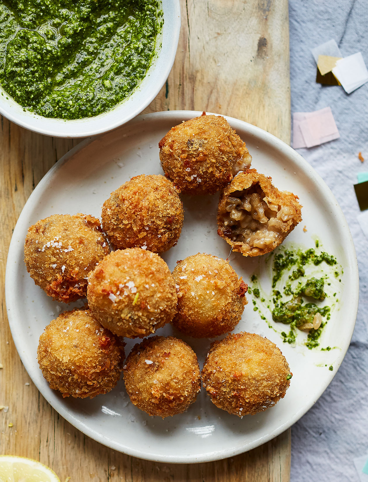 Porcini mushroom arancini recipe | Sainsbury`s Magazine